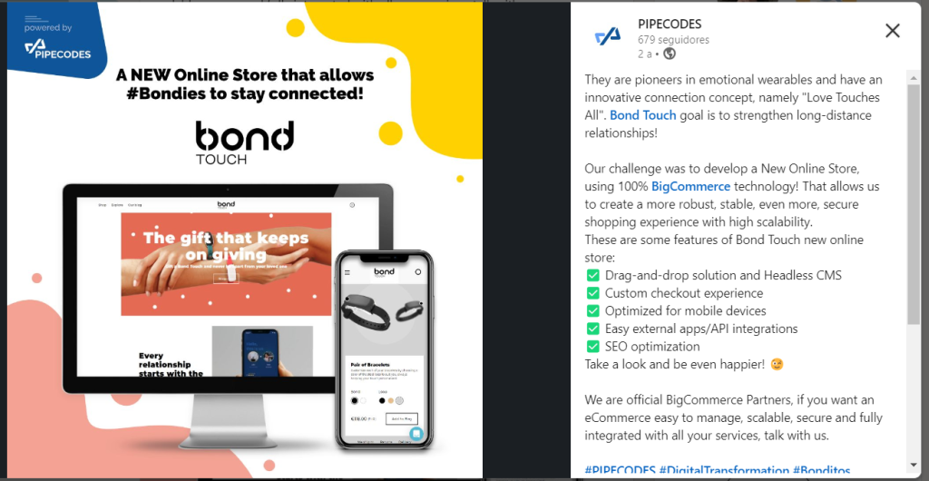 LinkedIn Post - Case study Bondtouch